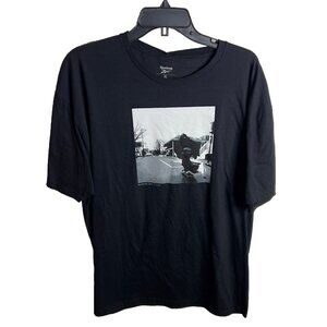 Reebok Men's Short Sleeve Crewneck Graphic T-Shirt - Black Size S